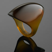  'Lava' Amber Resin Ring