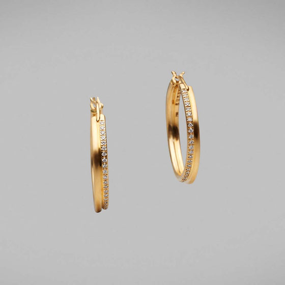 'Bundova' Split Earrings in Yellow Gold