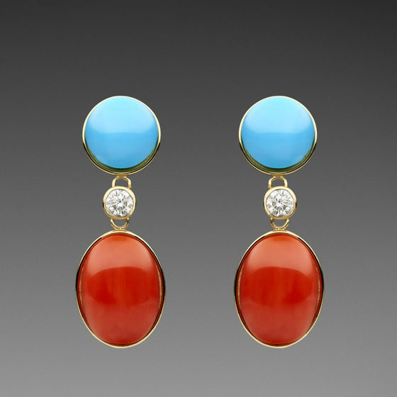 'Seren' Coloured Stone Earrings