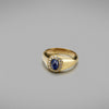 'Signet' Ring with Sapphire & Diamonds