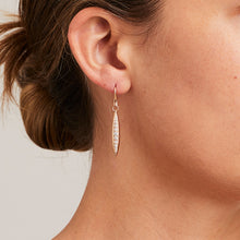 'Line' Diamond Earrings in Rose Gold