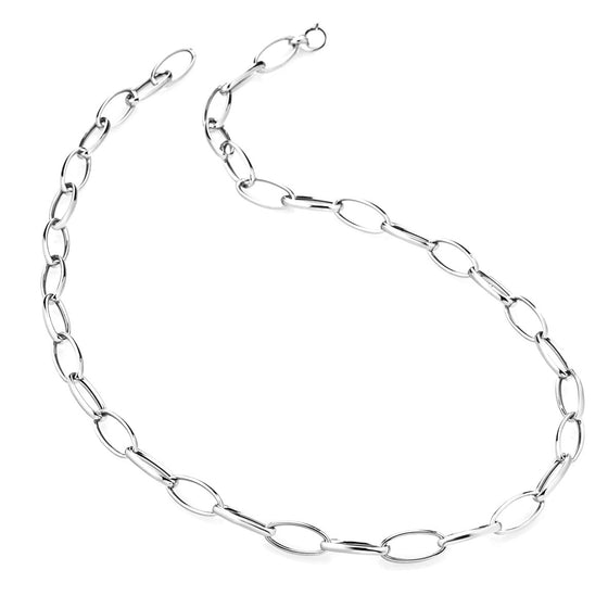 A super elegant long chain necklace that will instantly elevate your look. Timeless and classy, this necklace can be worn layered or on its own. Made in sterling silver with silver or gold finish.