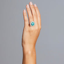  'Cluster' Black Opal & Diamond Ring