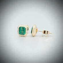 'Corvus' Emerald and Diamond Earrings
