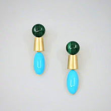  'Dorado' Malachite & Turquoise Earrings