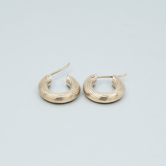 Estate - 9ct Rose gold Hoop Earrings