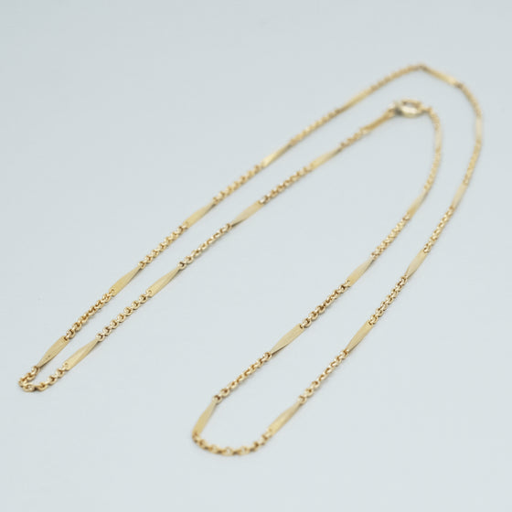 18ct Yellow bar and links Gold Chain