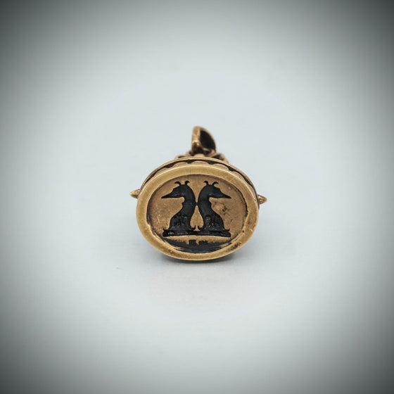 Sterling Silver Fob/seal pendant, gold finish