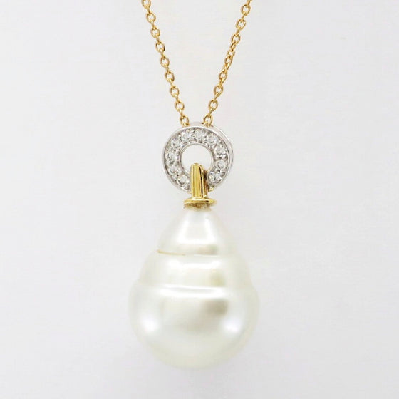 'Hollywood' Cultured South Sea Pearl and Diamond Pendant