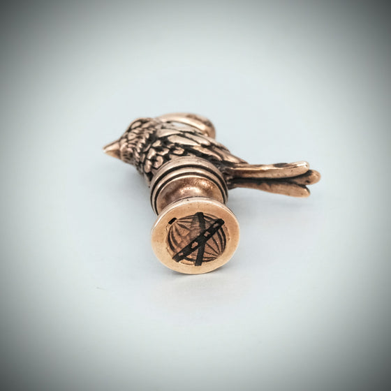 Sterling Silver bird shaped pendant, rose finish