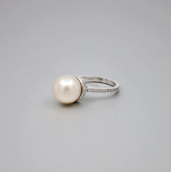 'Tanara' Pearl and Diamond Ring