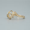 'Lyra' Ring in Yellow Gold set with yellow diamonds