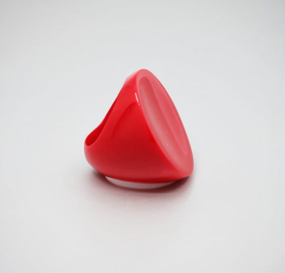 'Lily' Red Resin Ring