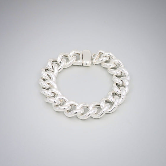 Marcello Small Curb Link Bracelet in Silver