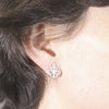 'Fleur De Lys' Earrings in White Gold