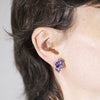 Amethyst and Ruby Earrings