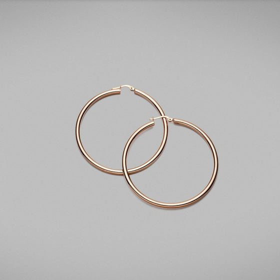 'Hoops' in 18ct Yellow & Rose Gold 5cm