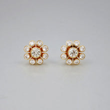  'Seren' Diamond Stud Earrings in yellow gold