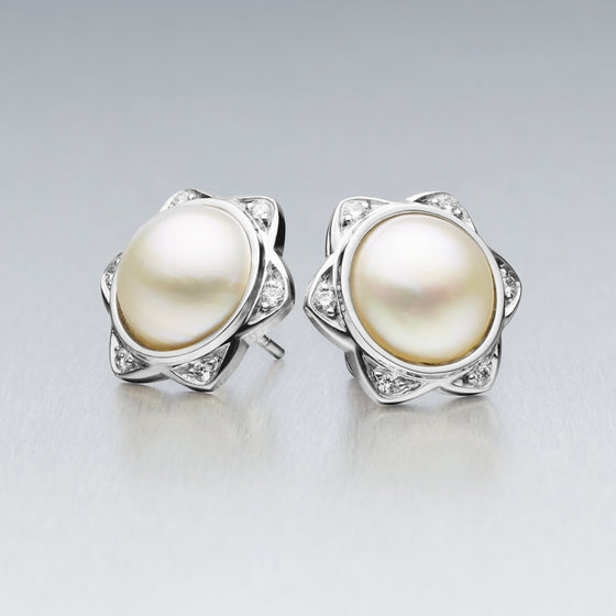 'Star' Mabe Pearl Earrings