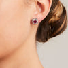 'Arya' Ruby and Diamond Stud Earrings