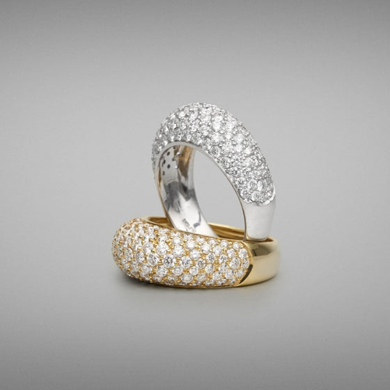 'Bomb' Pavé Diamond Ring White Gold