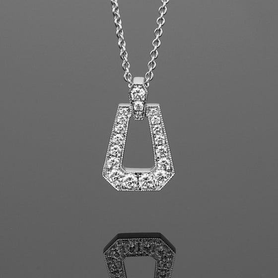'Russe' Diamond Pendant in White Gold