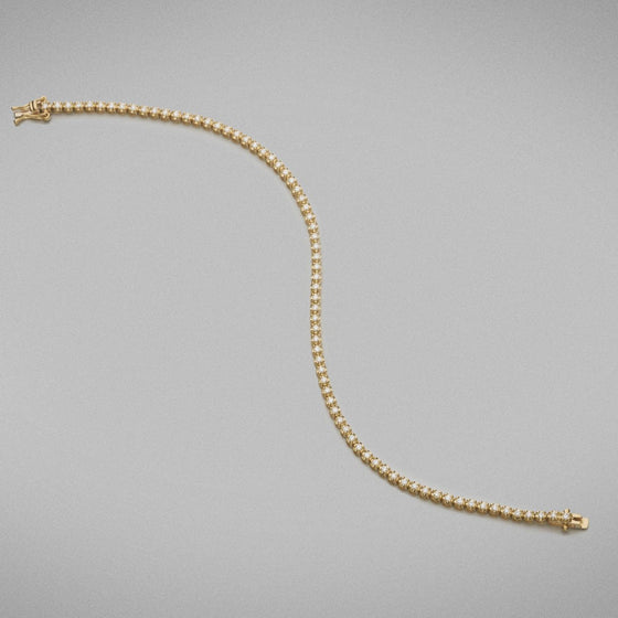 'Tennis' Diamond Bracelet Crown Set - Small