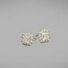 'Valentin' Earrings with Asscher Cut Diamonds set in White Gold