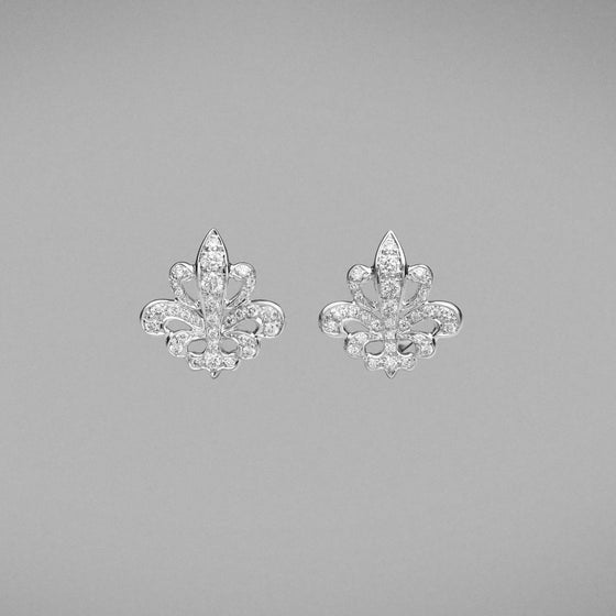 'Fleur De Lys' Diamond Earrings
