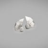 'Apus' Small Fan Diamond Earrings in White Gold