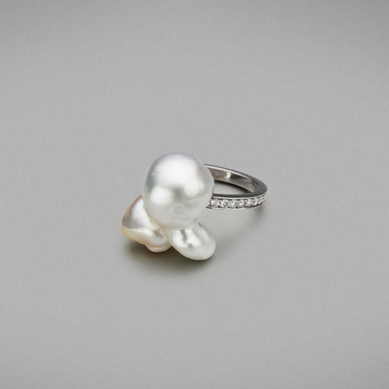 'Estella' Pearl Popcorn Ring