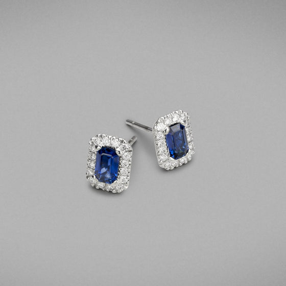 'Valentin' Ceylon Sapphire & Diamond Earrings