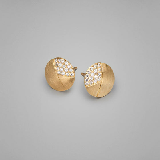 'Apus' Diamond Stud Earrings in Yellow Gold