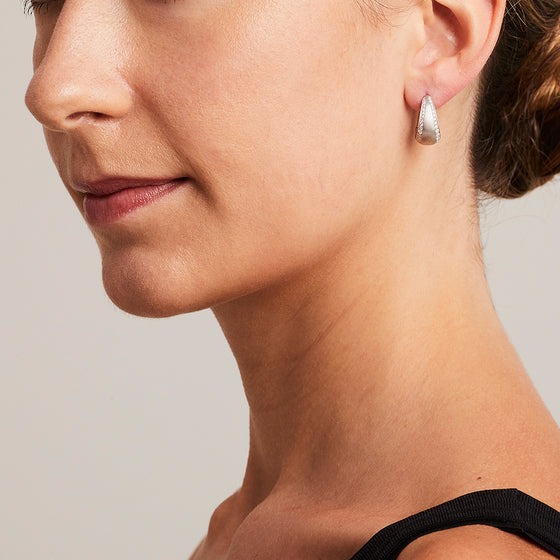 'Bundova' Diamond Clip Earrings in White Gold