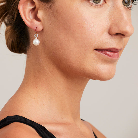 'Hollywood' South Sea Pearl Earrings Rose Gold