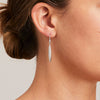 'Line' Diamond Earrings in White Gold