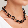 'Marcello' Two-Tone Oval Link Necklace