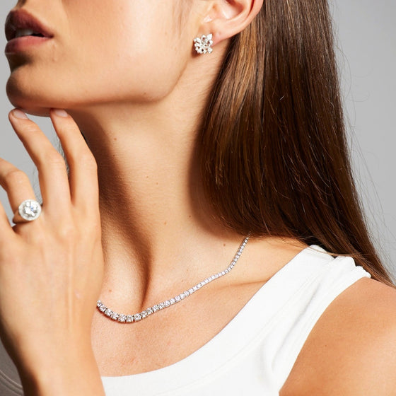 'Fleur De Lys' Diamond Earrings