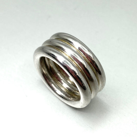 Bundova Stacked Silver Ring