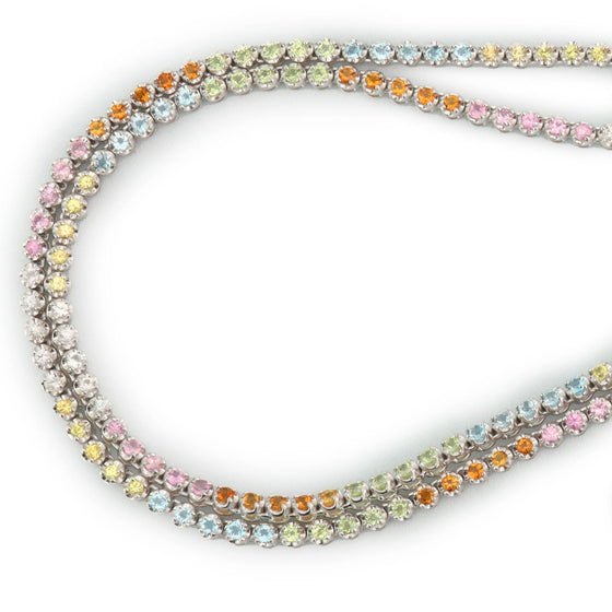 'Tennis' Multi Colour Sapphire Necklace