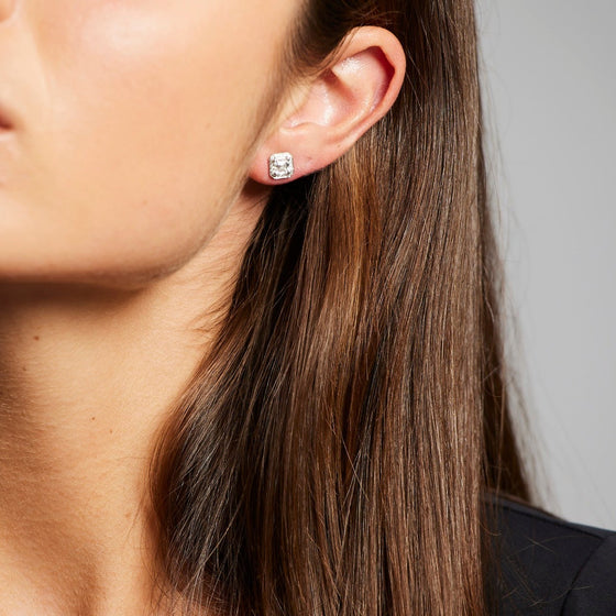 'Sitara' Asscher Cut Diamond Stud Earrings
