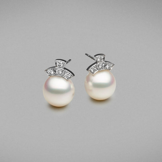 'Tanara' Pearl & Diamond Earrings