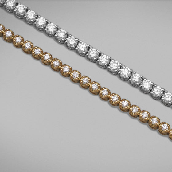 'Tennis' Diamond Bracelet Crown Set - Medium