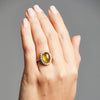 'Valentin' Yellow Tourmaline and Diamond Ring