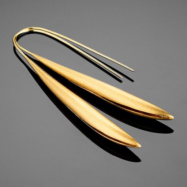 
                      
                        A BUNDA ’Schist’ Silver Earrings Finished in Brushed Gold
                      
                    