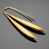 A BUNDA ’Schist’ Silver Earrings Finished in Brushed Gold