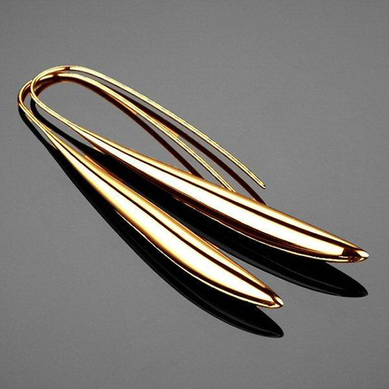 A BUNDA 'Schist' Earrings in Polished Finished Silver/Gold