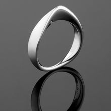  'Peak' Ring in Brushed Finished Silver